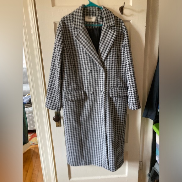 Anthropologie oversized long houndstooth coat - Picture 2 of 5